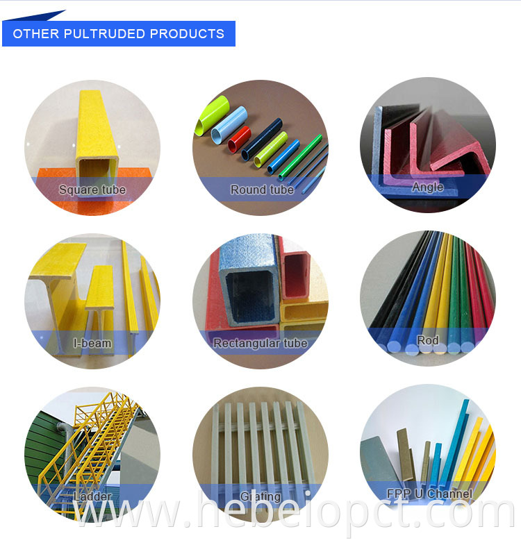 Resistant frp grp fiberglass composite pultruded I beam I type profiles